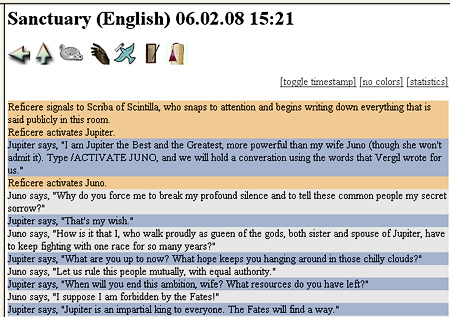screenshot of a scribal log