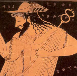 Hermes by Euphronius, late sixth century BCE. NY Met Museum of Art.
