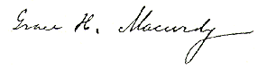 Grace's signature