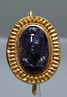 carved amethyst cameo pin