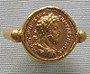 ring with aureus of Marcus Aurelius